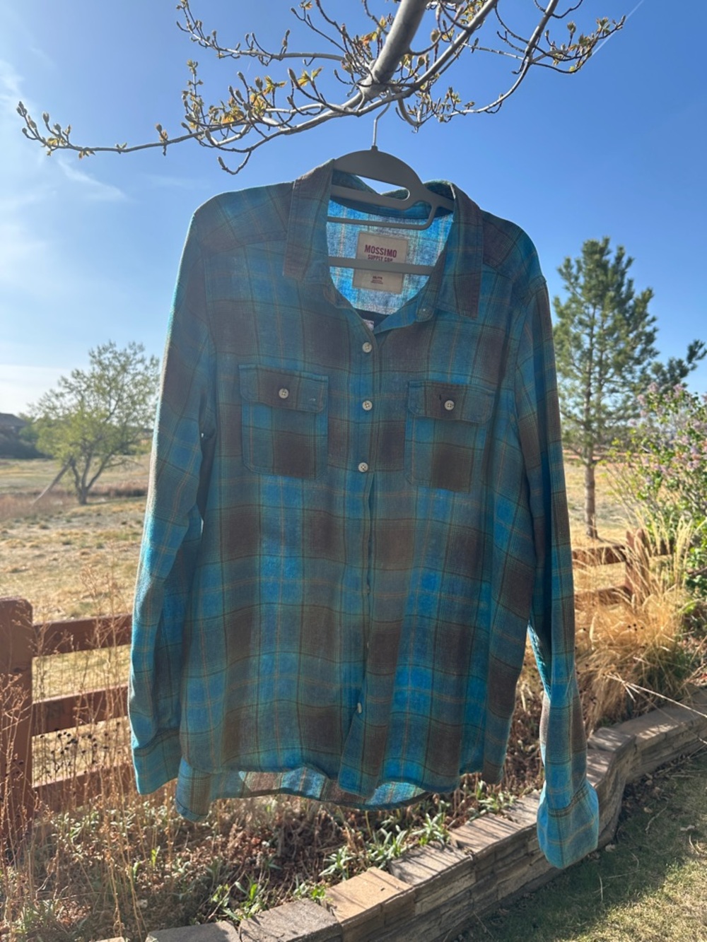 Mossimo Plaid Shirt [teal blue]